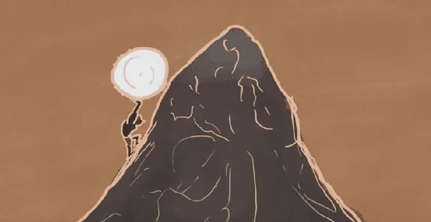 Грекийн домогт гардаг Сисифийн мөнхийн шийтгэл - Уулын орой руу чулуу түлхэж буй