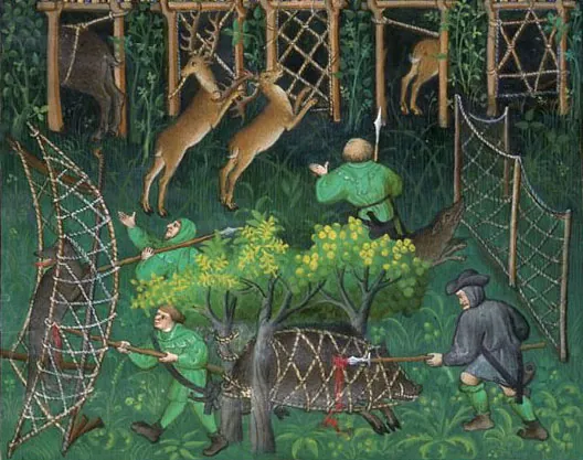 Францын "Цагийн ном" (Book of hours) гэх гар бичмэлээс авсан буга агнах үзэгдэл 2