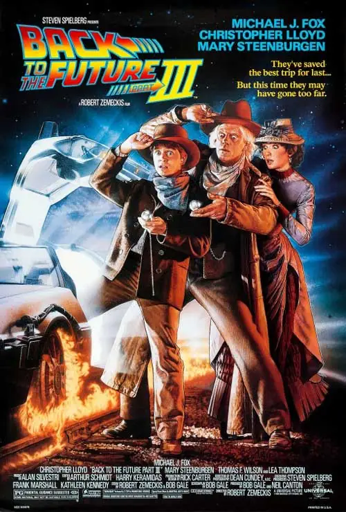 1985 онд нээлтээ хийсэн «Back to the Future» киноны постер