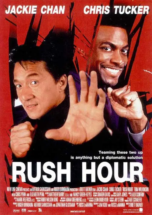 1998 онд нээлтээ хийсэн «Rush Hour» киноны постер