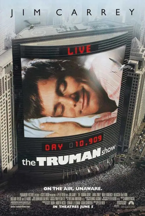 1998 онд нээлтээ хийсэн «The Truman Show» киноны постер